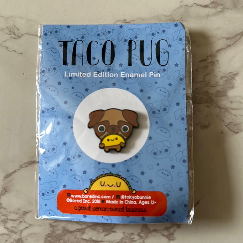 Taco Pug Pin